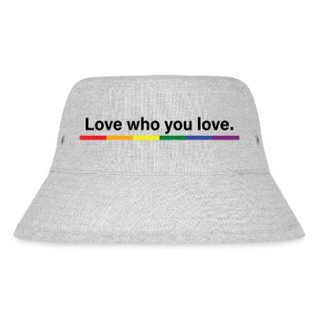 Liebe, wen du liebst - Stanley/Stella recycelter Bucket Hat - Grau meliert - Vorne