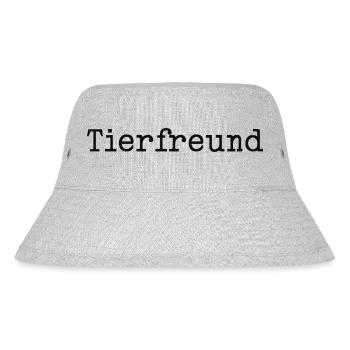Tiere Tier Freund Liebe Natur Hund Katze Maus - Stanley/Stella recycelter Bucket Hat - Grau meliert - Vorne