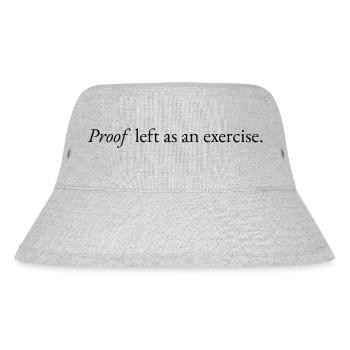 Proof left as an exercise - Stanley/Stella recycelter Bucket Hat - Grau meliert - Vorne