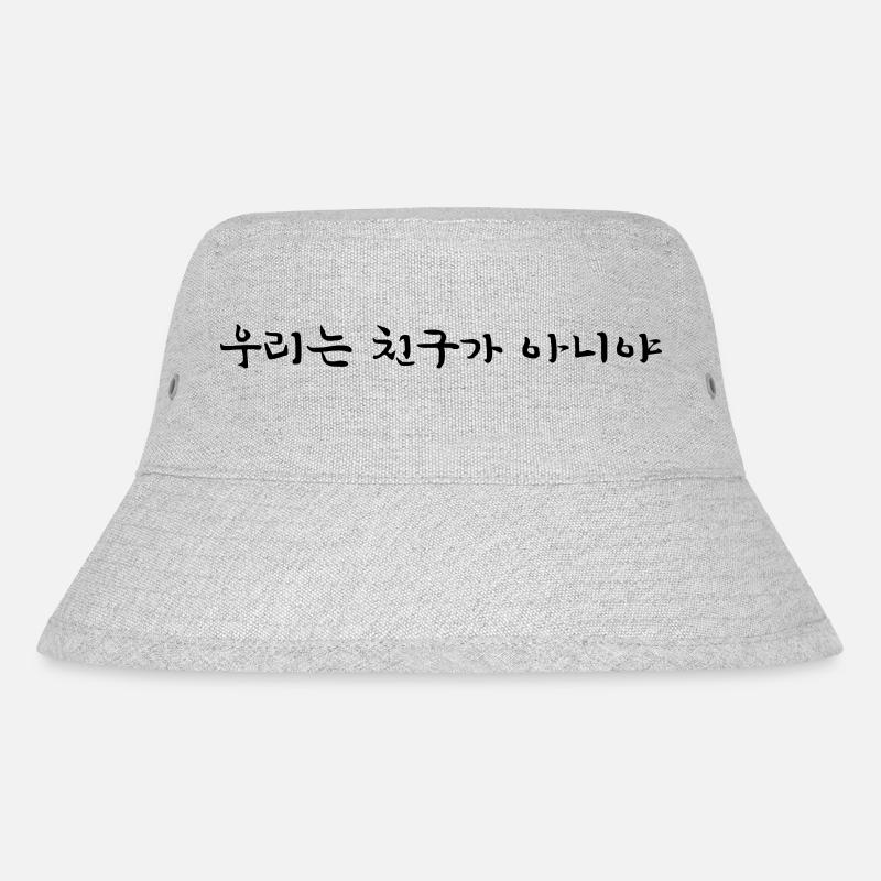 Wir sind keine Freunde - koreanisch - Stanley/Stella recycelter Bucket Hat - Grau meliert