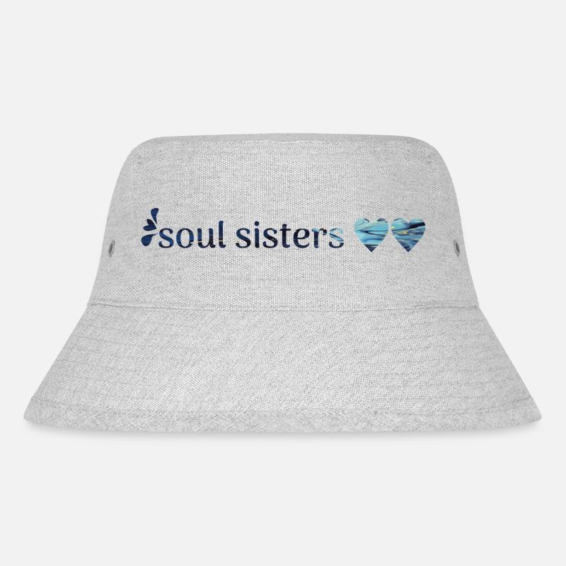 Freunde - soul sisters - Stanley/Stella recycelter Bucket Hat - Grau meliert