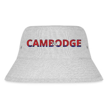 Cambodia Flag - Stanley/Stella Recycled Bucket Hat - heather grey - Front