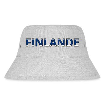 Flag of Finland - Stanley/Stella Recycled Bucket Hat - heather grey - Front