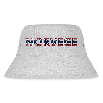 Flagge von Norwegen - Stanley/Stella recycelter Bucket Hat - Grau meliert - Vorne