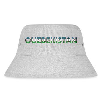 Flag of Uzbekistan - Stanley/Stella Recycled Bucket Hat - heather grey - Front