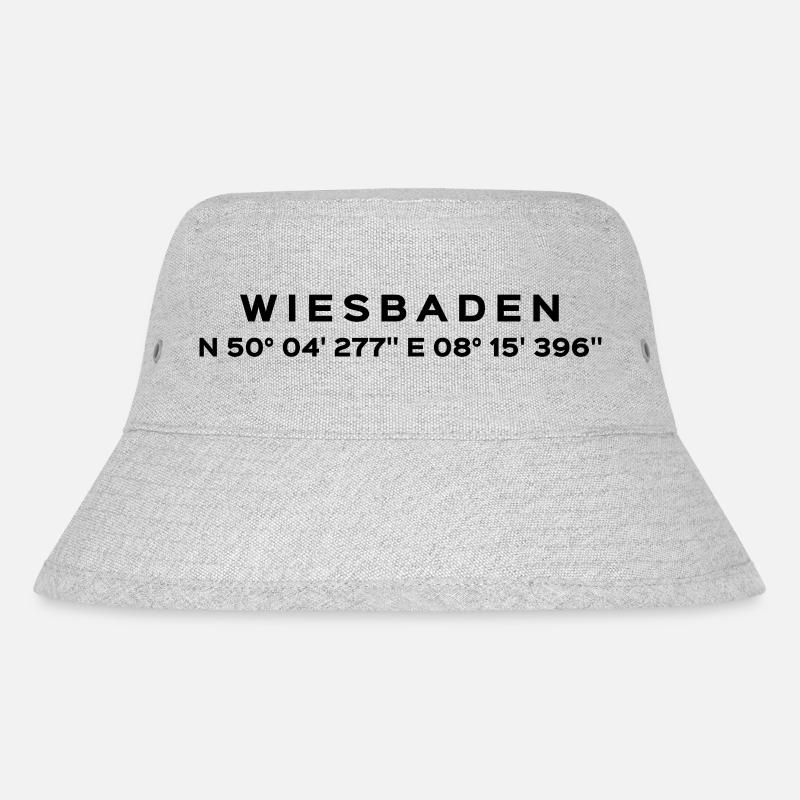 Wiesbaden - Stanley/Stella recycelter Bucket Hat - Grau meliert