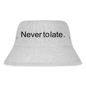 Never to late - Stanley/Stella recycelter Bucket Hat - Grau meliert - Vorne