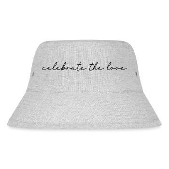 celebrate the love - Stanley/Stella recycelter Bucket Hat - Grau meliert - Vorne