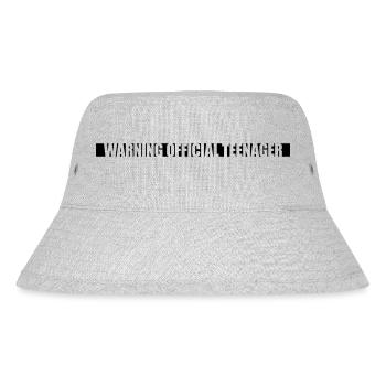warning official teenage quote - Stanley/Stella Recycled Bucket Hat - heather grey - Front