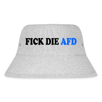 Fick die afd - Stanley/Stella recycelter Bucket Hat - Grau meliert - Vorne