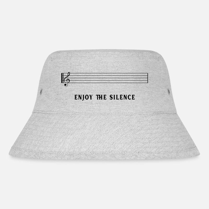 enjoy the silence - Stanley/Stella Recycled Bucket Hat - heather grey