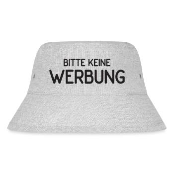 Bitte keine Werbung - Stanley/Stella recycelter Bucket Hat - Grau meliert - Vorne