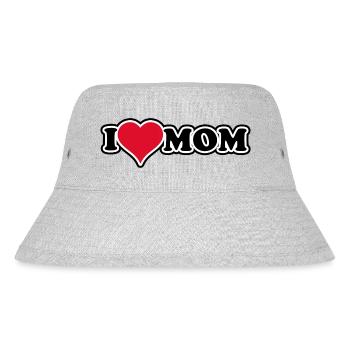 I love mom - Stanley/Stella Recycled Bucket Hat - heather grey - Front