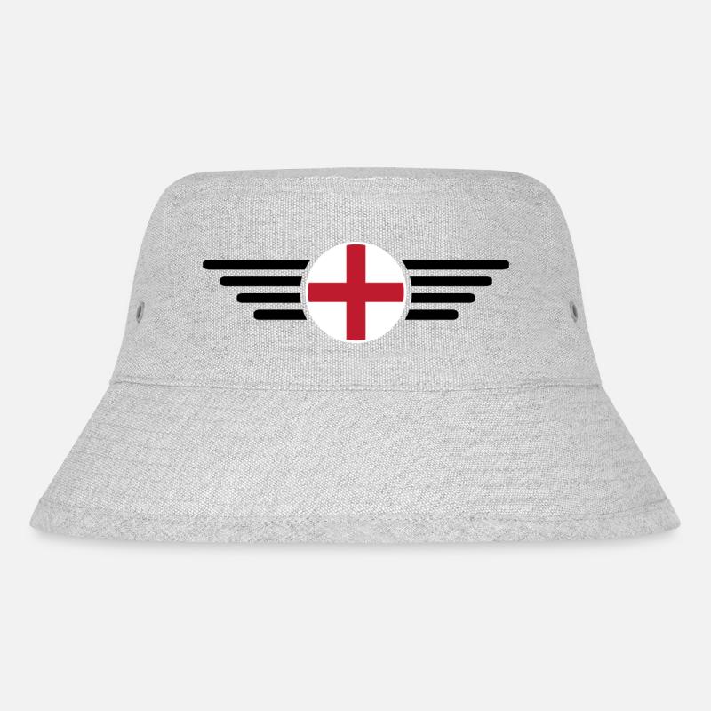 England Essence T-Shirt - Stanley/Stella recycelter Bucket Hat - Grau meliert