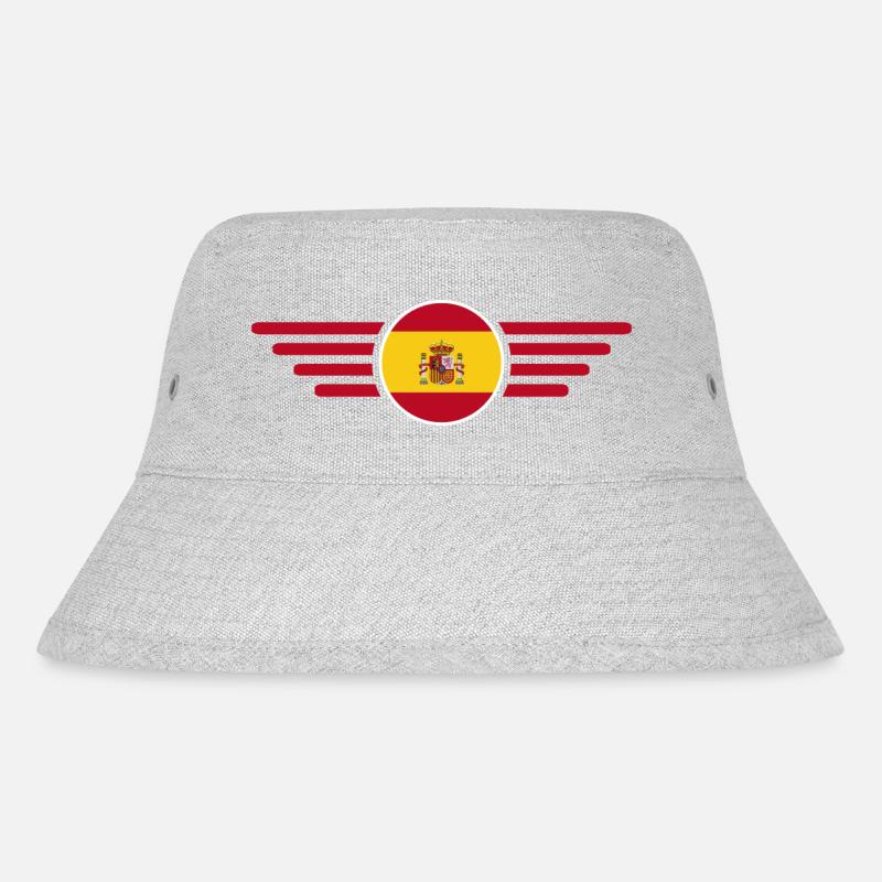 Spanien Leidenschaft T-Shirt - Stanley/Stella recycelter Bucket Hat - Grau meliert