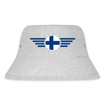 Finnland Stil T-Shirt - Stanley/Stella recycelter Bucket Hat - Grau meliert - Vorne