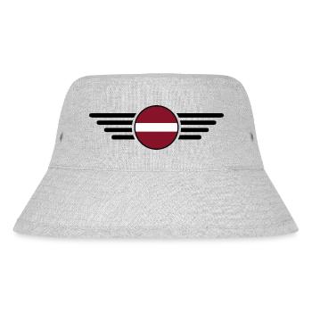 Lettland Stil Design T-Shirt - Stanley/Stella recycelter Bucket Hat - Grau meliert - Vorne