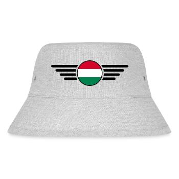 Ungarn Stil Design T-Shirt - Stanley/Stella recycelter Bucket Hat - Grau meliert - Vorne