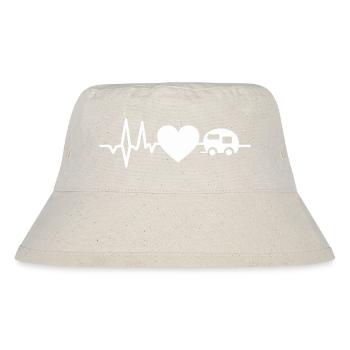 Heart Line Caravan with Heart Design for Campers - Stanley/Stella Recycled Bucket Hat - natural - Front