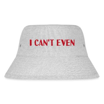 I can't even - Stanley/Stella Recycled Bucket Hat - heather grey - Front