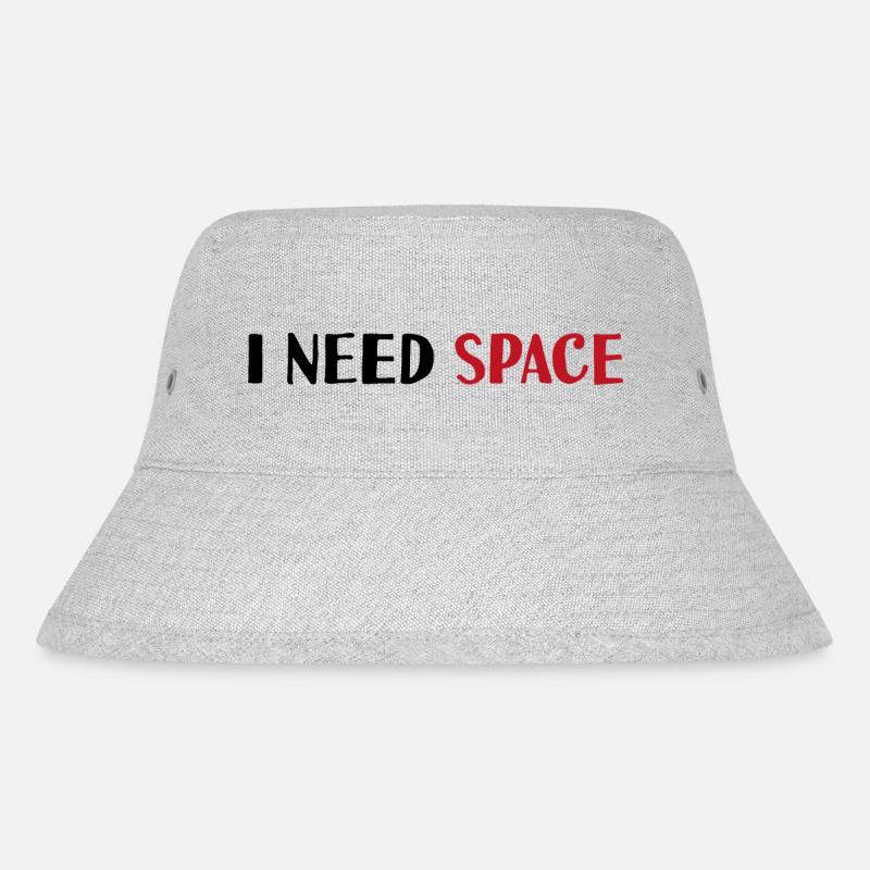 I need space - Stanley/Stella recycelter Bucket Hat - Grau meliert