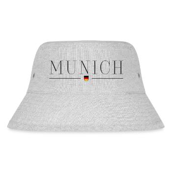 München, Deutschland Stil Design T-Shirt - Stanley/Stella recycelter Bucket Hat - Grau meliert - Vorne