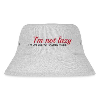 I'm not lazy, I'm on energy-saving mode - Stanley/Stella Recycled Bucket Hat - heather grey - Front
