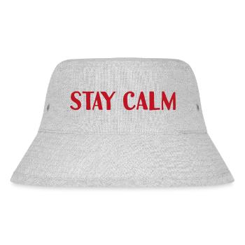 Stay Calm - Stanley/Stella Recycled Bucket Hat - heather grey - Front