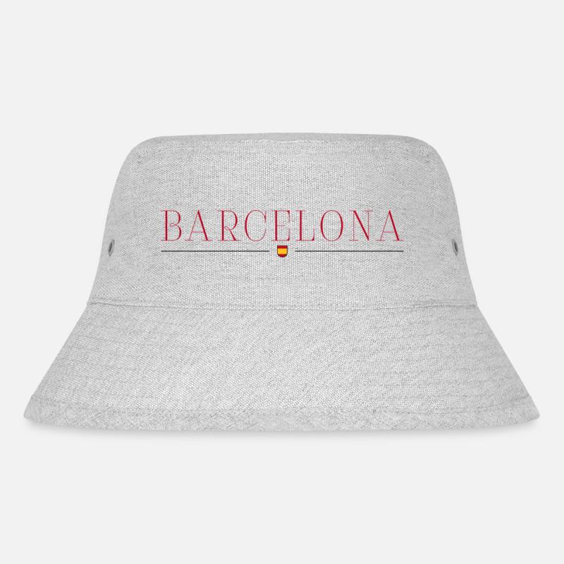 T-shirt design de style Barcelone, Espagne - Bob recyclé Stanley/Stella - gris chiné