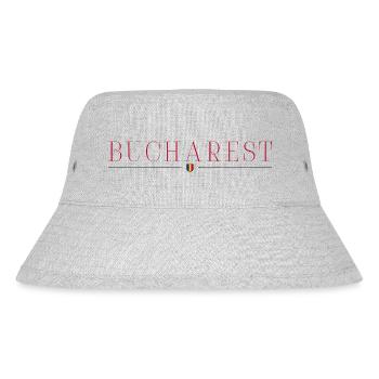 Bukarest, Rumänien Stil Design T-Shirt - Stanley/Stella recycelter Bucket Hat - Grau meliert - Vorne