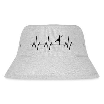 Herzschlag EKG Ballerina Ballet Tanzen Tänzerin - Stanley/Stella recycelter Bucket Hat - Grau meliert - Vorne