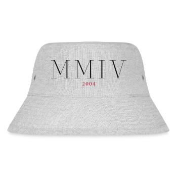 Römischezahl Geburtsjahr Made in 2004 - Stanley/Stella recycelter Bucket Hat - Grau meliert - Vorne