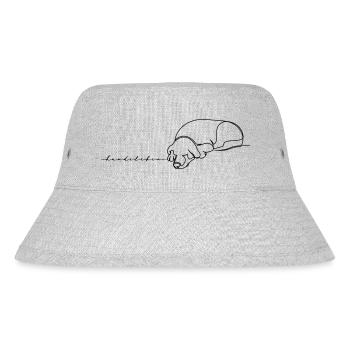 Hundeleben Unisex Casper - Stanley/Stella recycelter Bucket Hat - Grau meliert - Vorne
