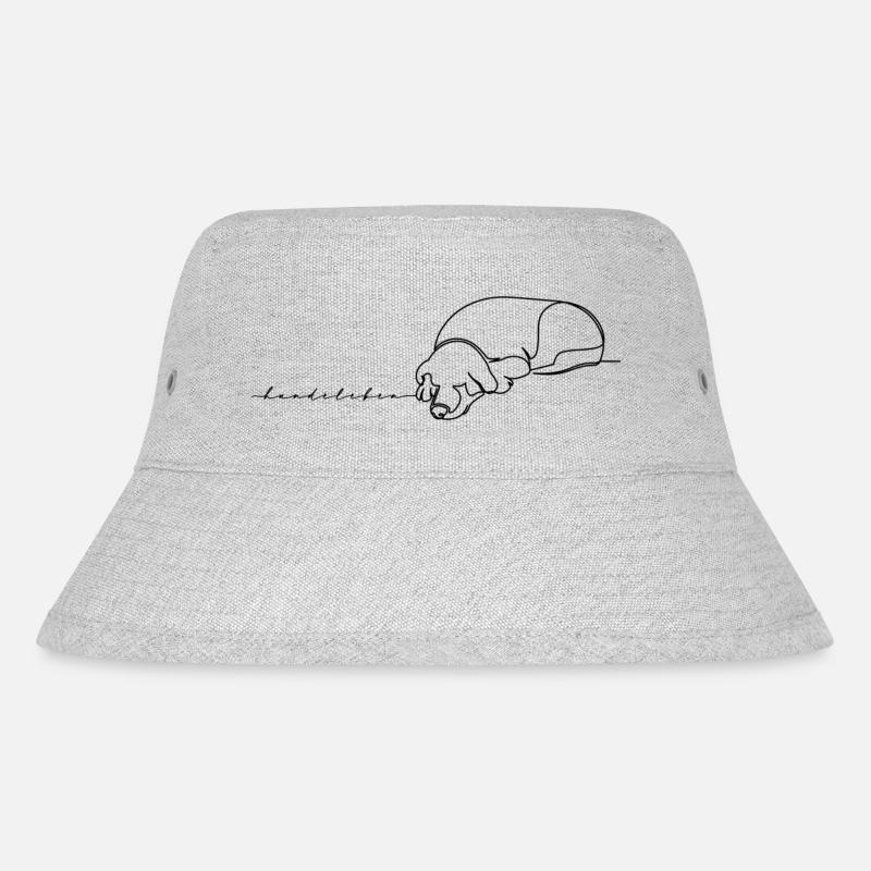 Hundeleben Unisex Casper - Stanley/Stella recycelter Bucket Hat - Grau meliert
