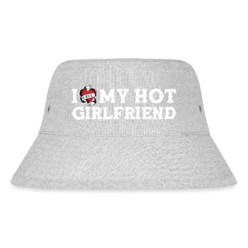 Vintage I Love My Hot Girlfriend - I Heart My - Bob recyclé Stanley/Stella - gris chiné - Devant