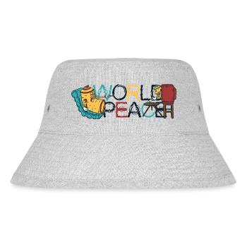 420 World Peace TV - Stanley/Stella Recycled Bucket Hat - heather grey - Front