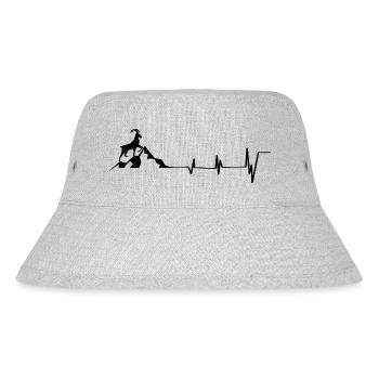 Heartbeat - Goat - Mountain - (3) - Stanley/Stella Recycled Bucket Hat - heather grey - Front