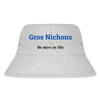 Große , Mutter zu Tochter - Stanley/Stella recycelter Bucket Hat - Grau meliert - Vorne