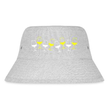 Wein Symbol Rotwein - Stanley/Stella recycelter Bucket Hat - Grau meliert - Vorne