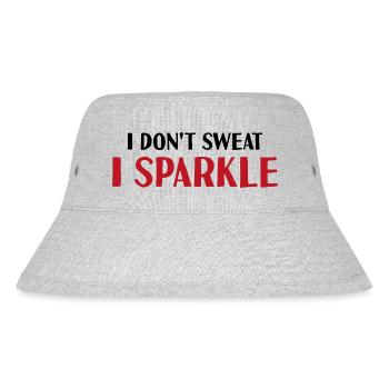 I don't sweat, I sparkle - Stanley/Stella recycelter Bucket Hat - Grau meliert - Vorne