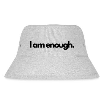 I am enough - Stanley/Stella recycelter Bucket Hat - Grau meliert - Vorne