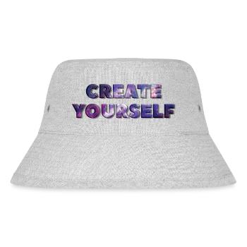 CREATE YOURSELF UNIVERSE - Stanley/Stella recycelter Bucket Hat - Grau meliert - Vorne
