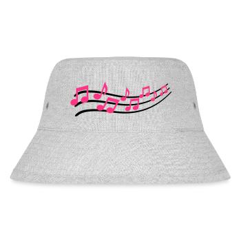 sound_musiknote__f2 - Stanley/Stella recycelter Bucket Hat - Grau meliert - Vorne