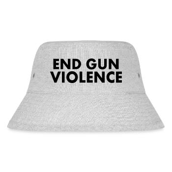 END GUN VIOLENCE - Stanley/Stella Recycled Bucket Hat - heather grey - Front