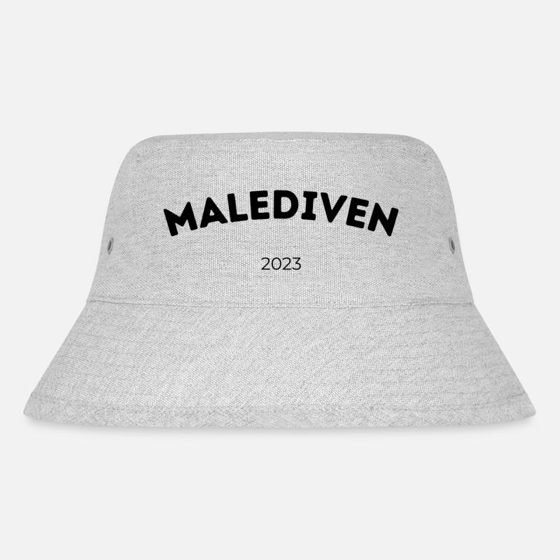 Malediven 2023 - Urlaubsreise, dein Erholungsort. - Stanley/Stella recycelter Bucket Hat - Grau meliert