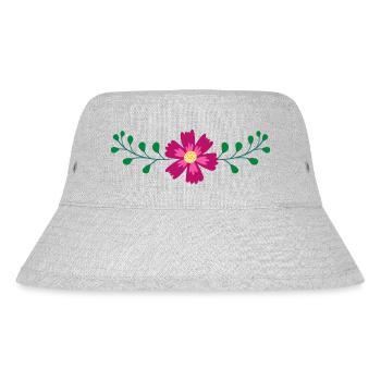 Flower Blume Pflanze - Stanley/Stella recycelter Bucket Hat - Grau meliert - Vorne