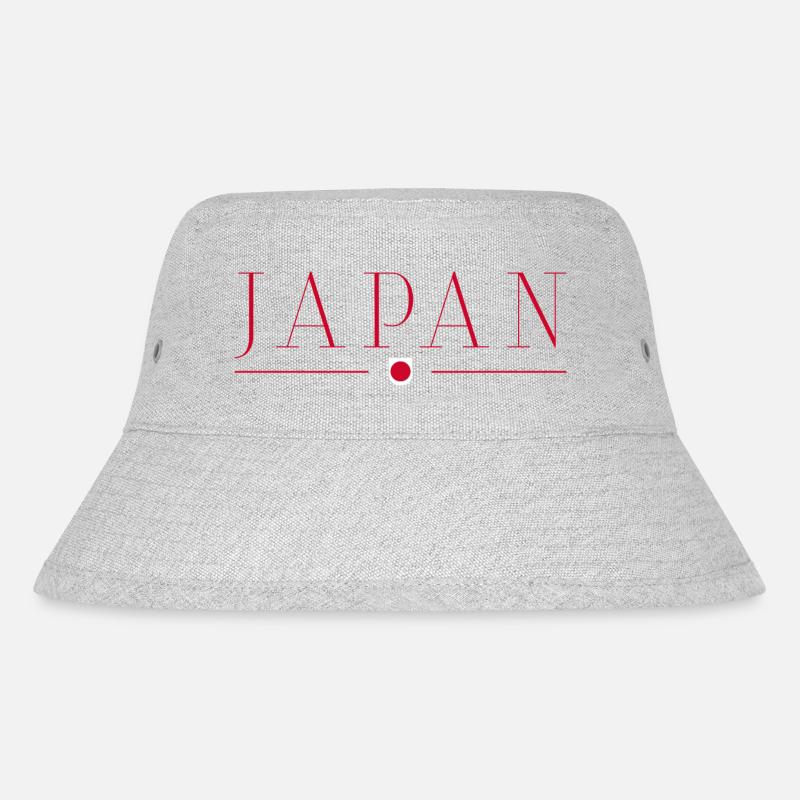 Ich liebe Japan - Stanley/Stella recycelter Bucket Hat - Grau meliert