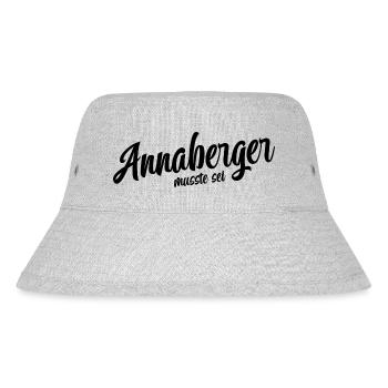 Annaberger musst du sein - Stanley/Stella recycelter Bucket Hat - Grau meliert - Vorne
