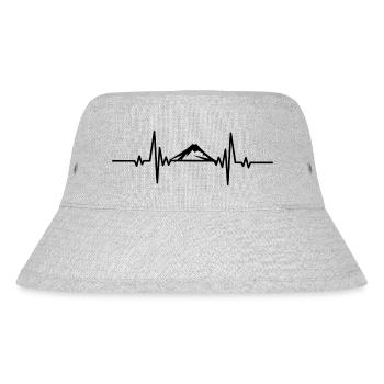 Heartbeat Mountain - Stanley/Stella Recycled Bucket Hat - heather grey - Front