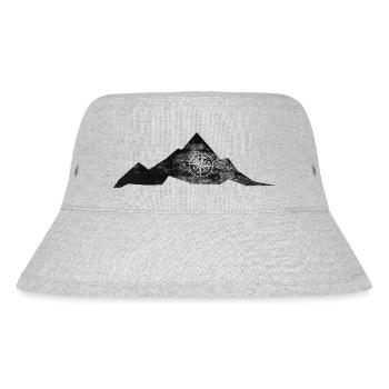 Kompass - Berg - (2) - Stanley/Stella recycelter Bucket Hat - Grau meliert - Vorne